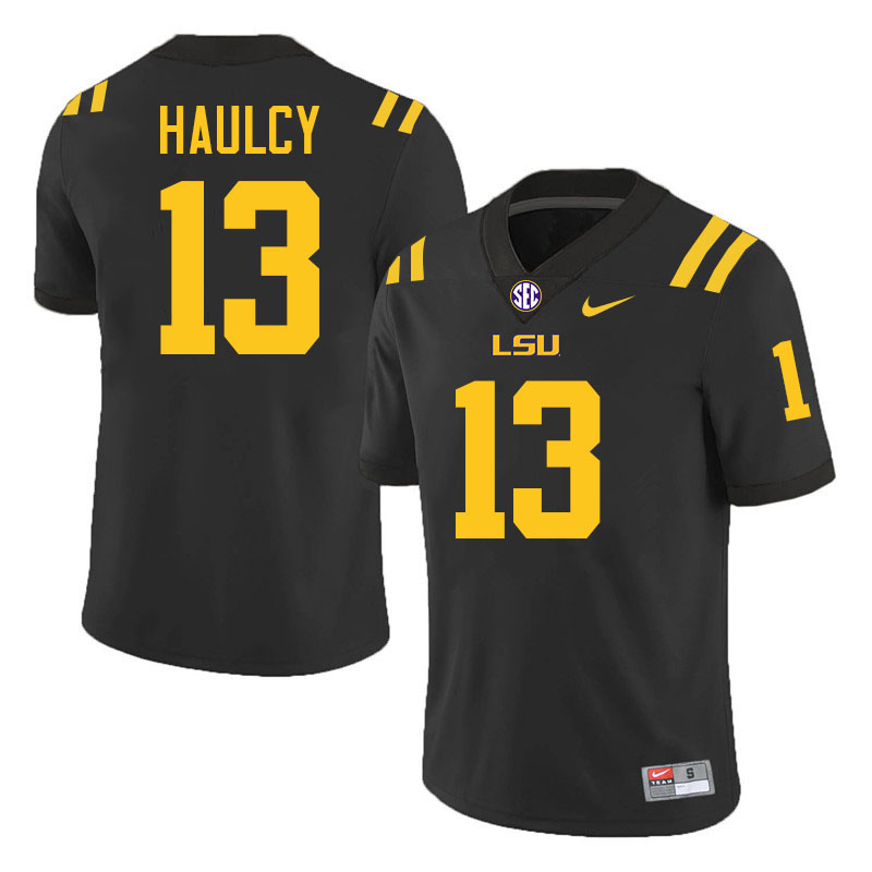 #13 A.J. Haulcy LSU Tigers Jersey,Louisiana State University Tigers Football Jersey-Black